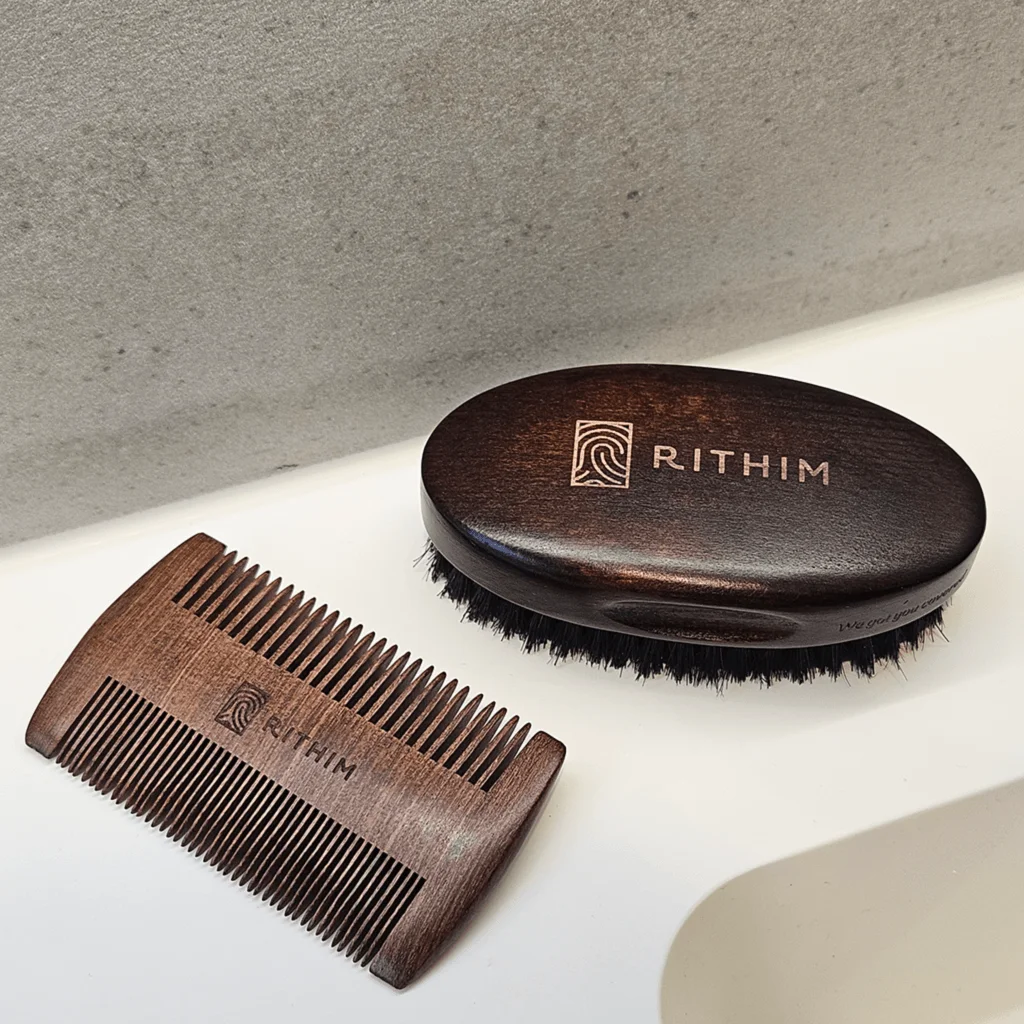 Rithim Baardborstel & Baardkam Set - onmisbaar voor lange baard Rithim Baardborstel & Baardkam Set